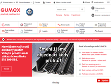 Tablet Screenshot of gumex.cz